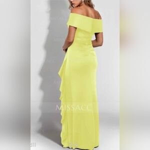 Missacc Strapless Yellow Maxi Dress